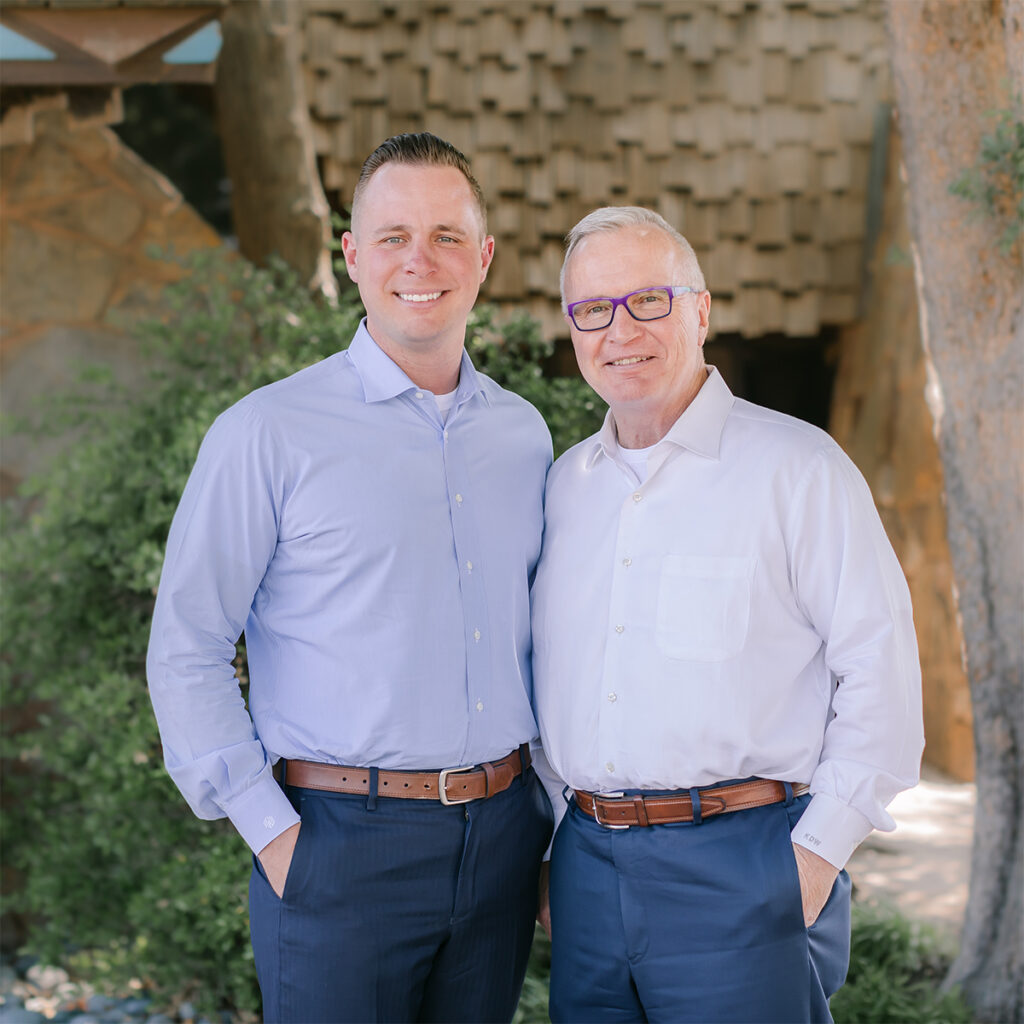 Kyle Williams and Alex Williams, the father-son duo leading Jiffy Trip, pose together, embodying the legacy and forward vision of the family business.